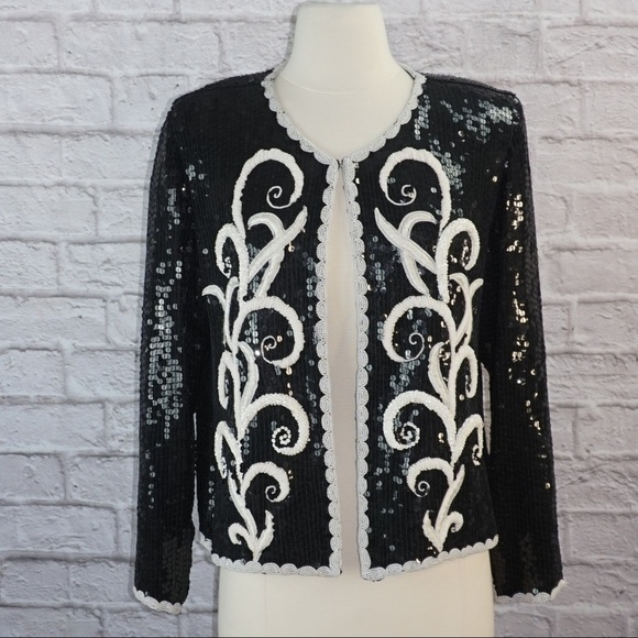 Vintage Embroidered Beaded Sequin Jacket - Picture 1 of 8
